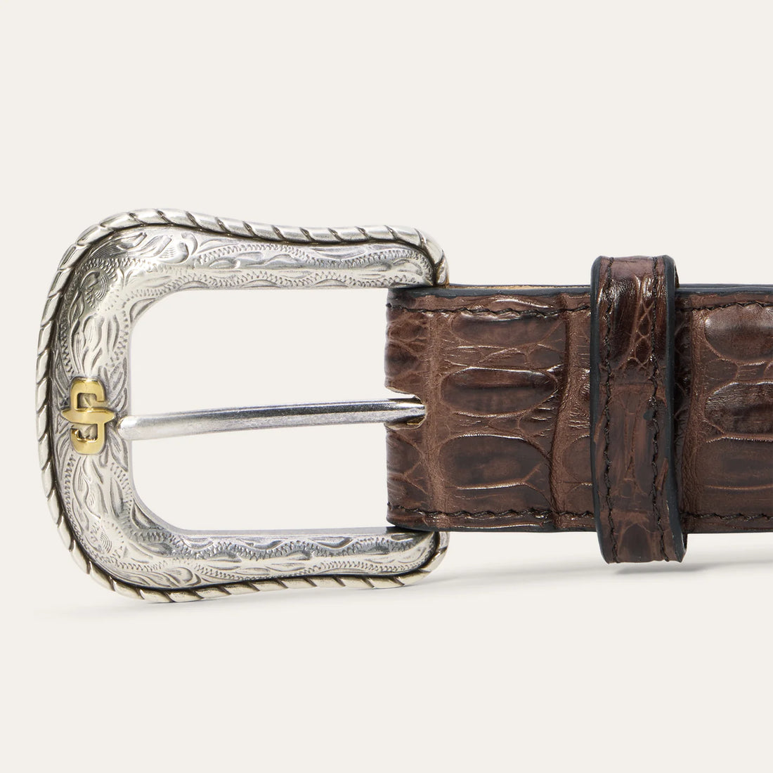 Caiman Western Tab Belt Brown Stetson
