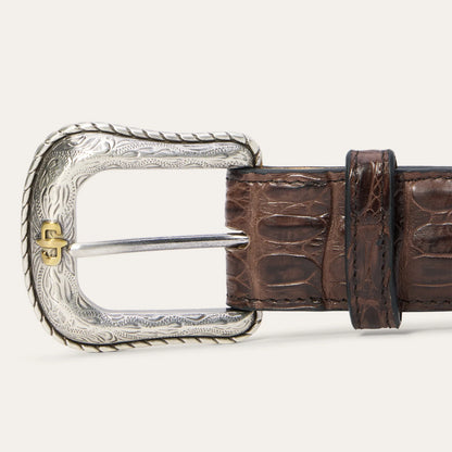 Caiman Western Tab Belt Brown Stetson
