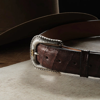 Caiman Western Tab Belt Brown Stetson