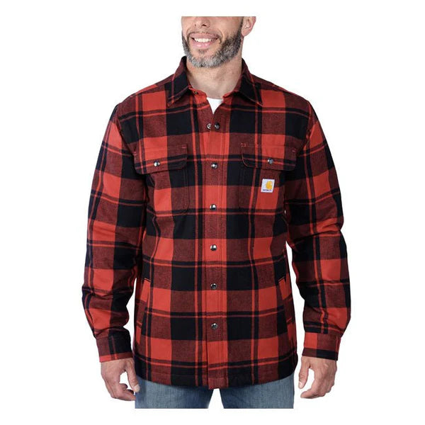 Carhartt Sherpa Lined Flannel Plaid Skjorta