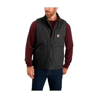 Washed Duck Lined Mock Neck Vest Men Herrväst