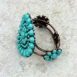 Concho Cuff Bracelet Cooper With Turquoise stone