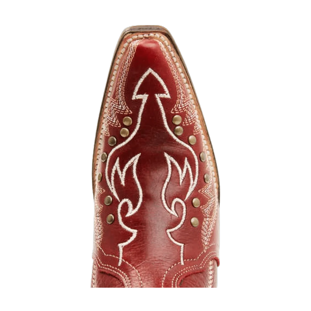 Circle G By Corral Ladies Embroidery &amp; Studs Red Western Boots