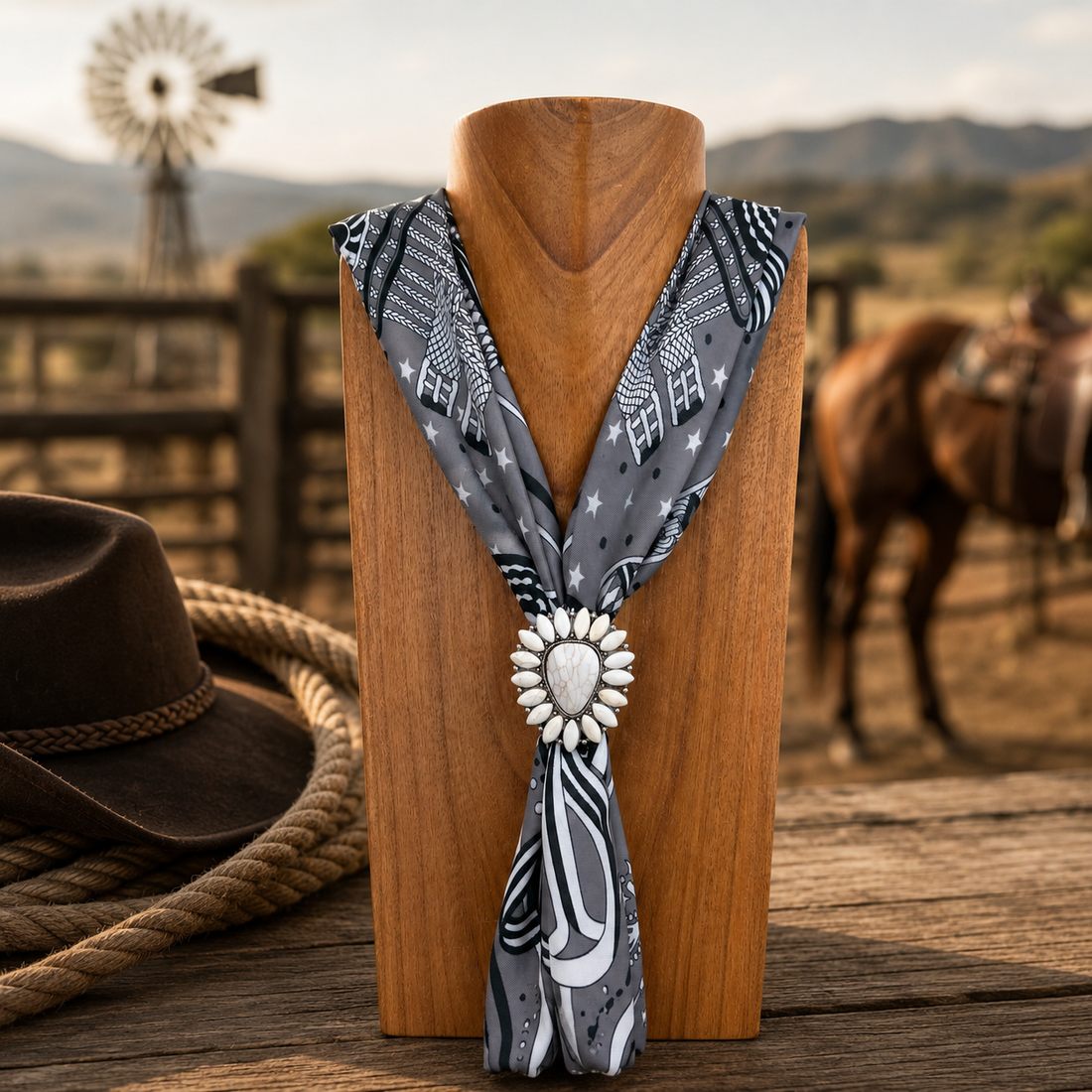 Ivory Bloom Wild Rag Slide