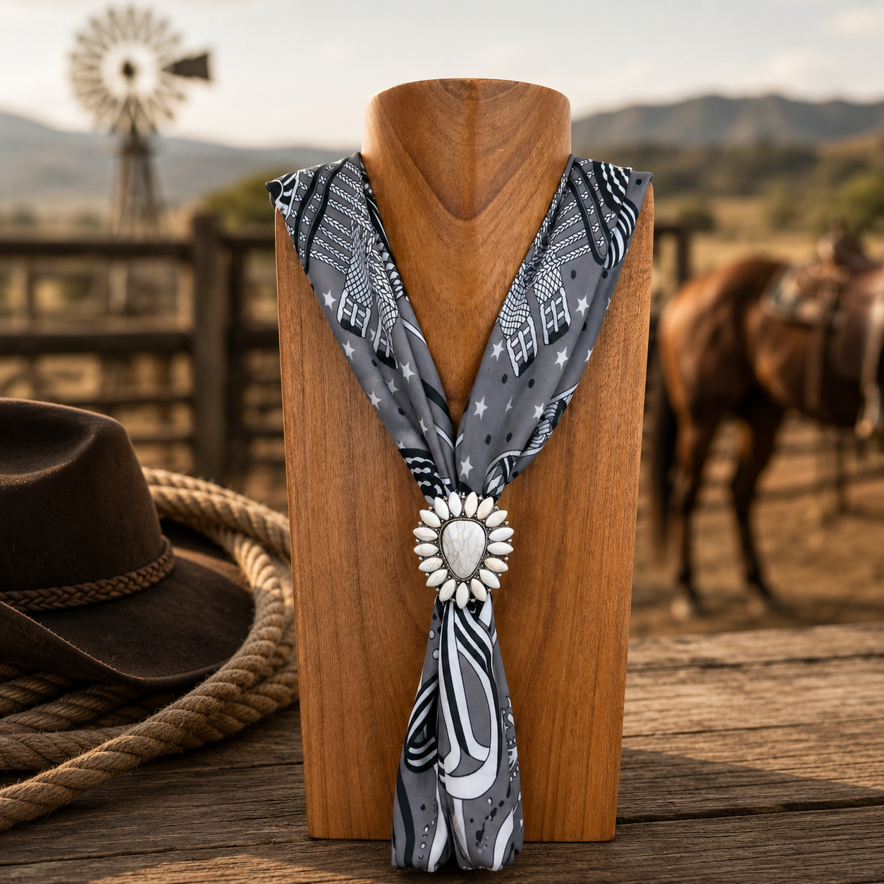 Ivory Bloom Wild Rag Slide