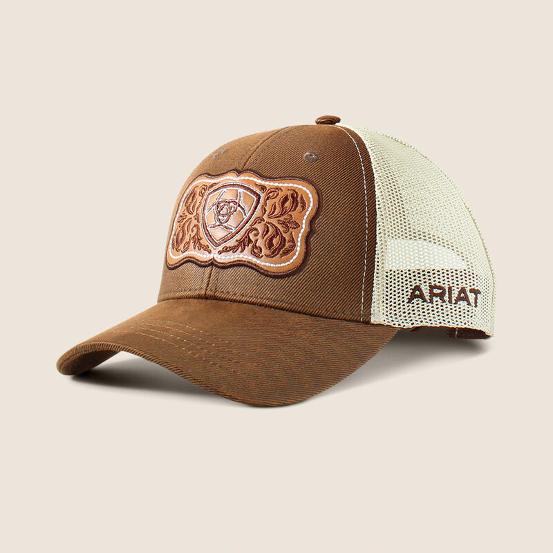 Floral Leather Patch Cap