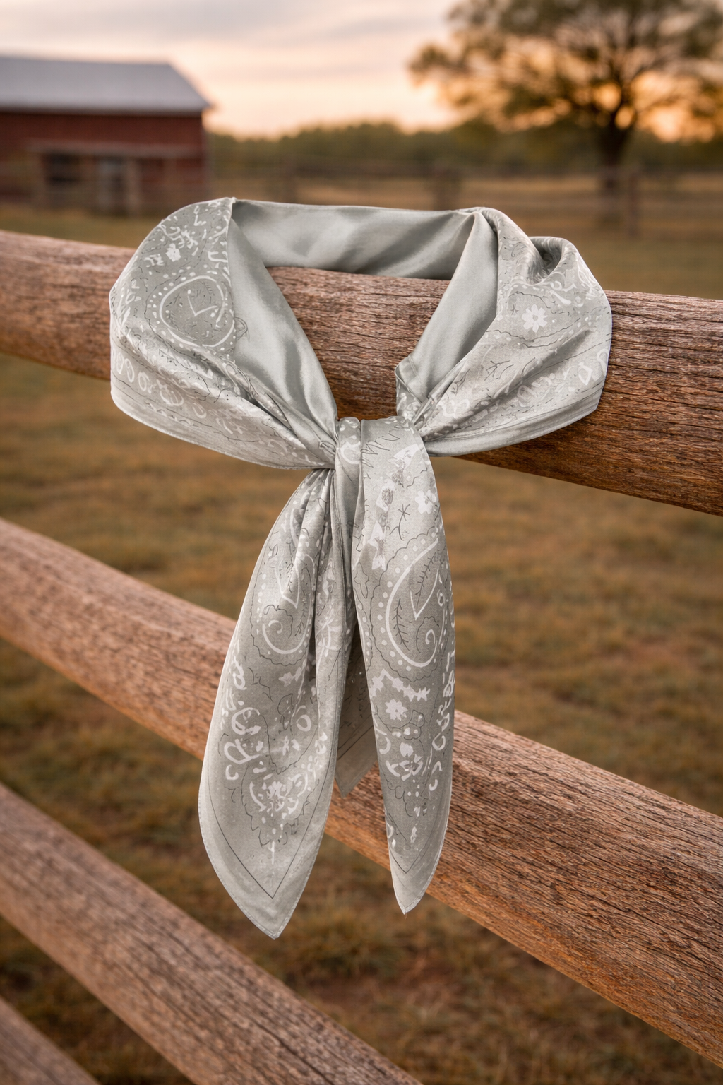 Wild Rag Grey Paisley