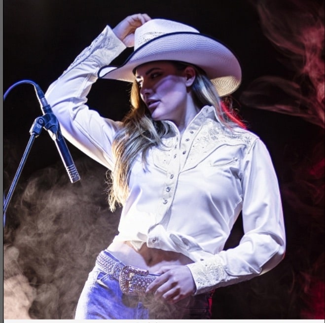 Hailey Vit Western Skjorta