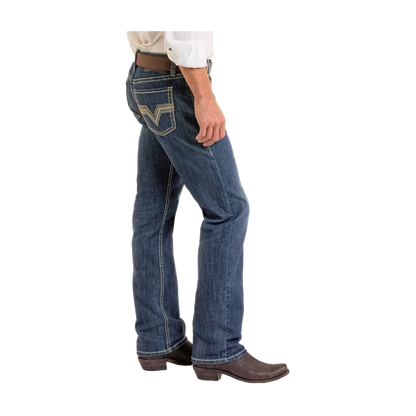 Slim Fit Straight Leg Boot Zig Zag Western Jeans