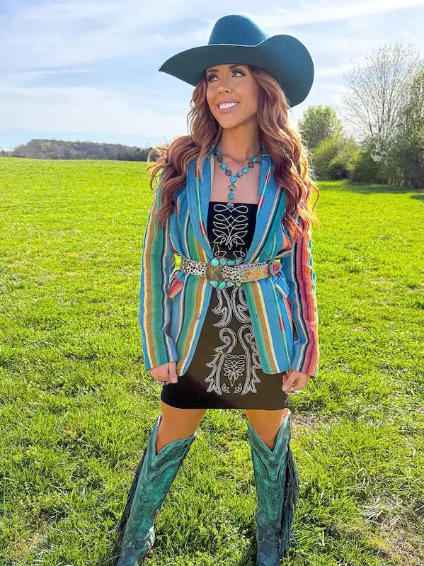 Jacuard Western Blazer