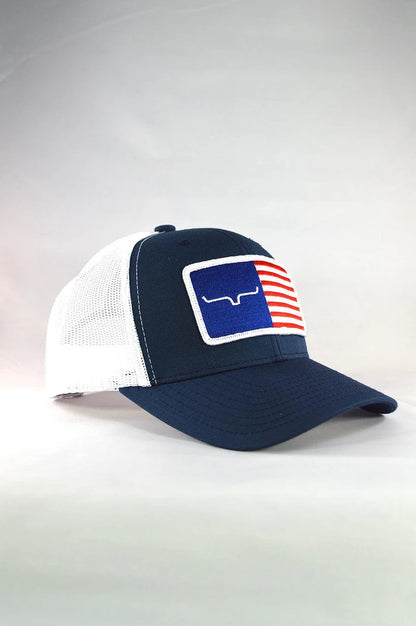 American Trucker Keps Navy/White Kimes Ranch