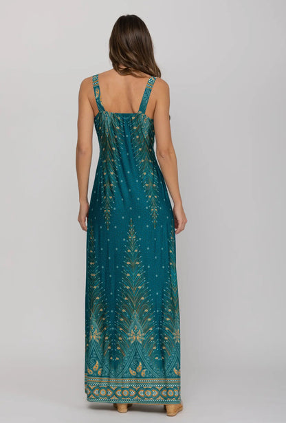 Lång klänning med mönster