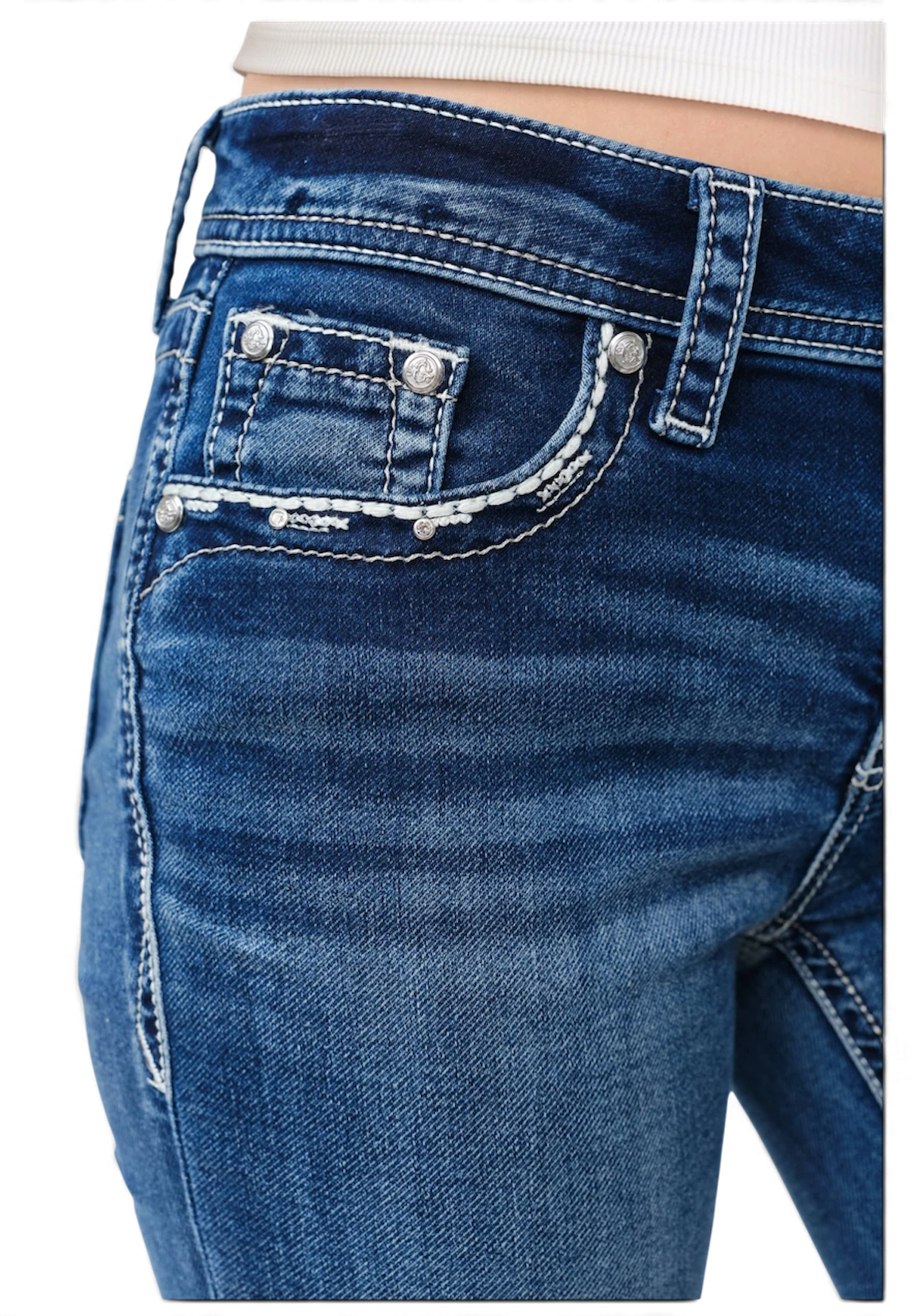 Horse Shoe Details Bootcut Jeans