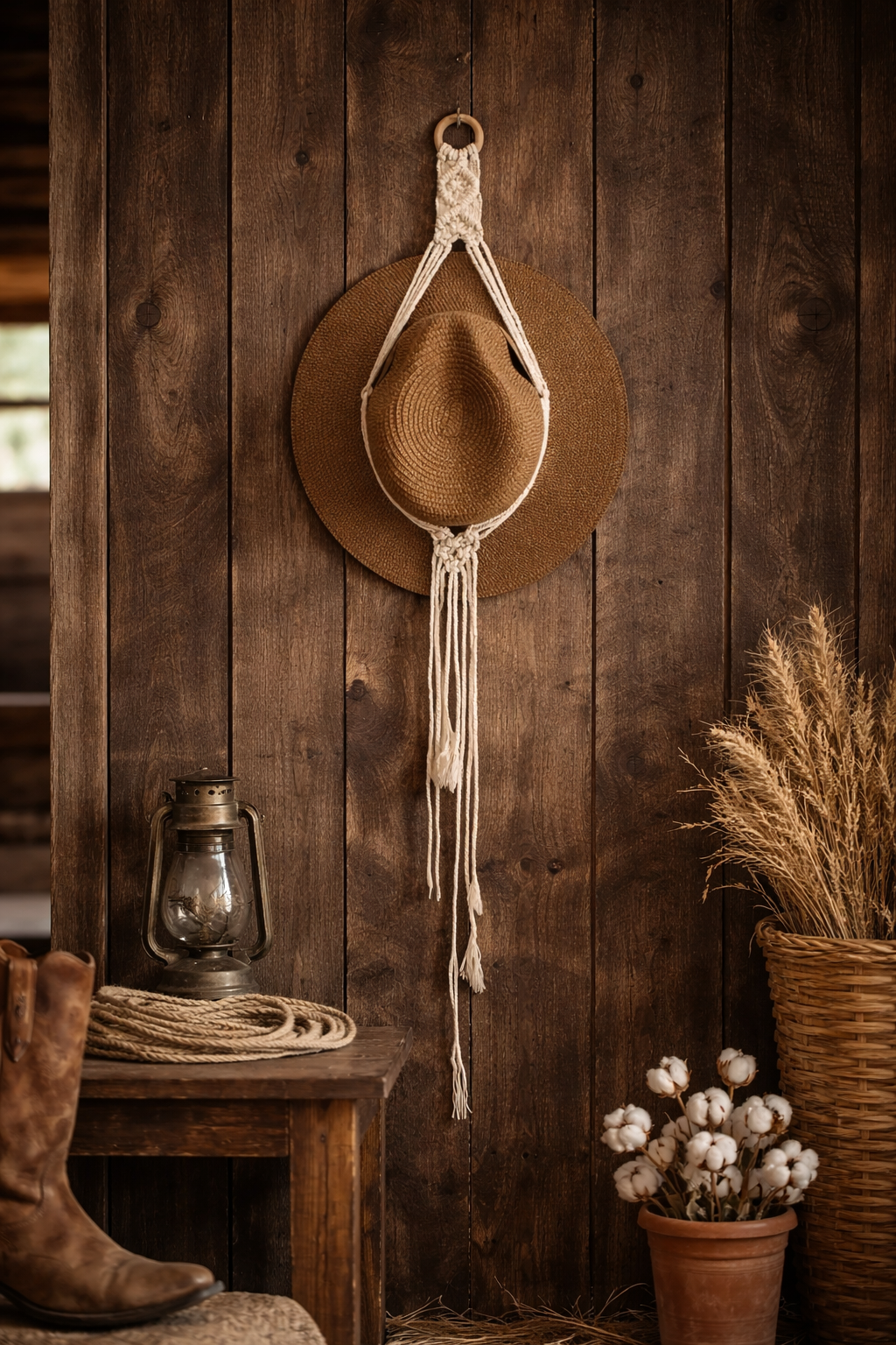 Macrame hatthängare