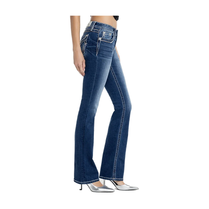 Cora Stitched Bootcut Jeans Miss Me