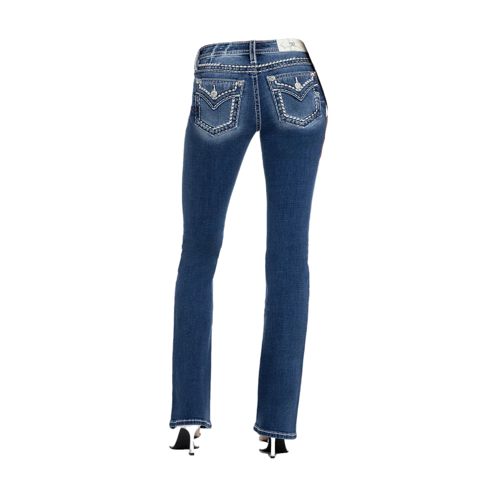 Cora Stitched Bootcut Jeans Miss Me