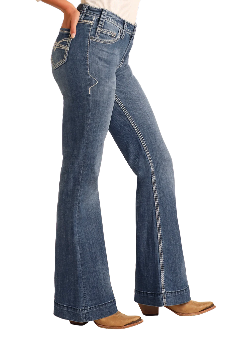 Petal Stitch Trouser Jeans