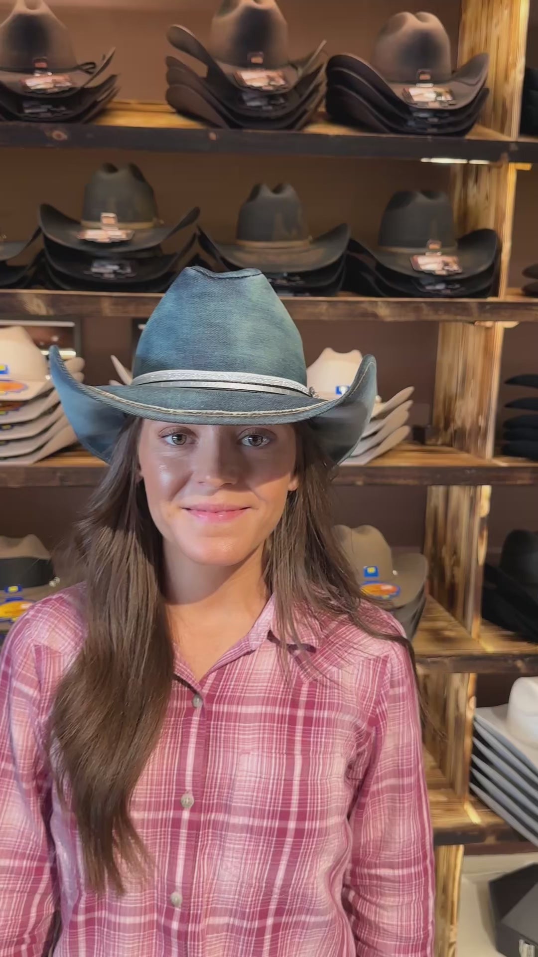 Born To Shine Denim Western Hat