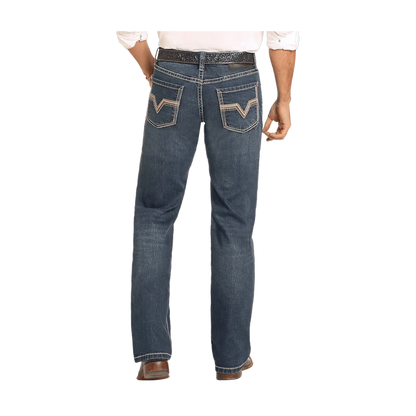 Pleather Dark Vintage Straight Leg Rock And Roll Denim