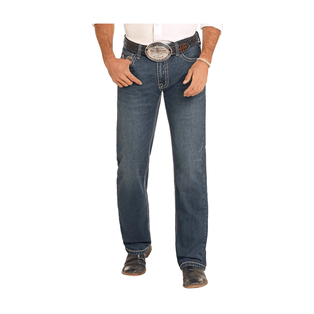 Pleather Dark Vintage Straight Leg Rock And Roll Denim