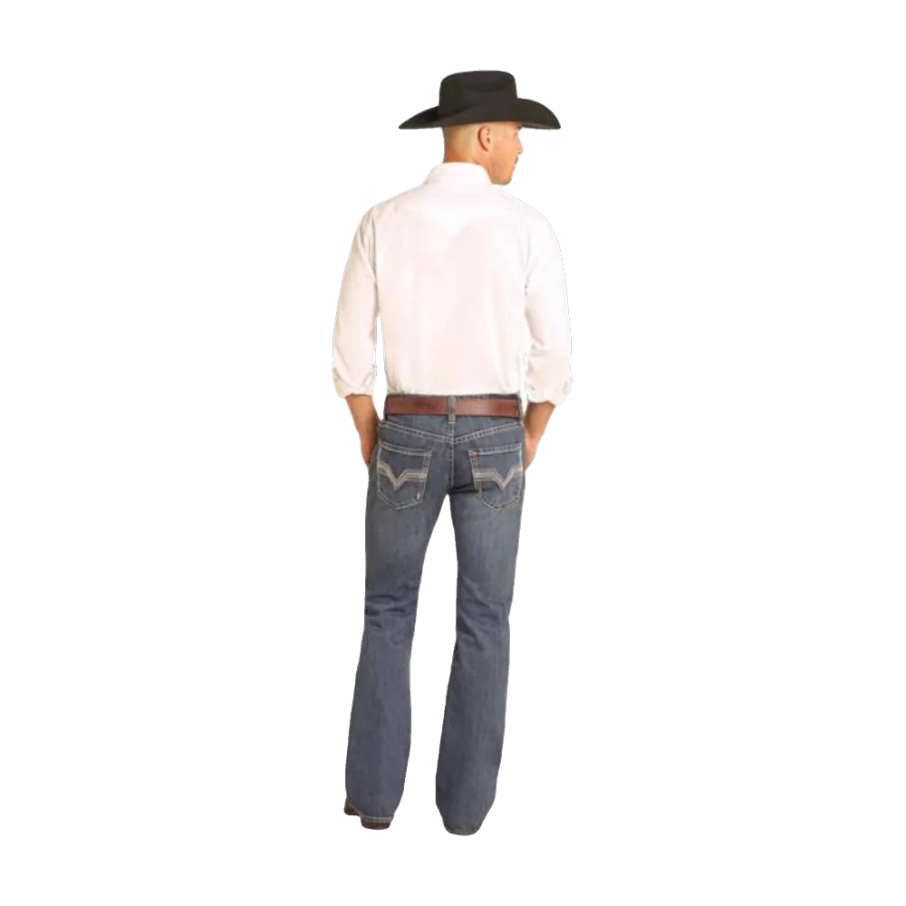 Two Tone Pistol Bootcut Jeans Rock And Roll Denim