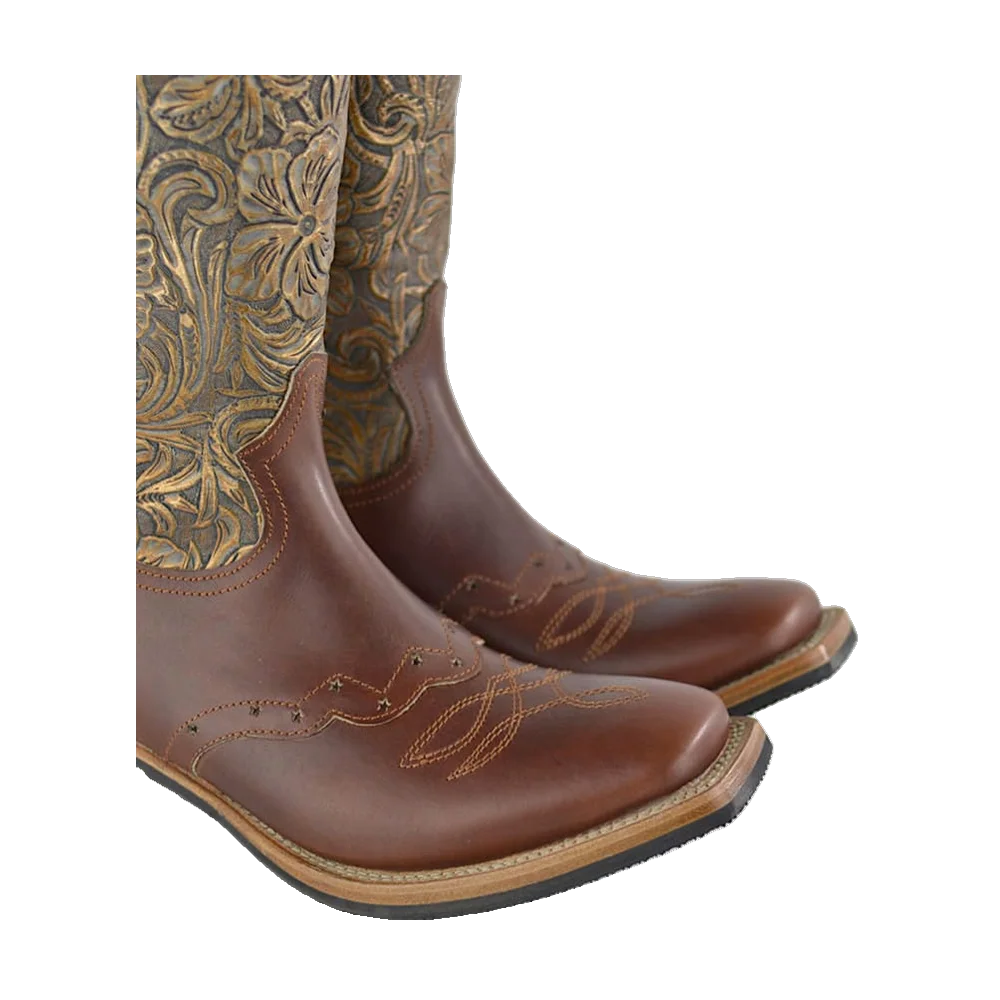 Buckaroo Brown Lebrion Marrone Cuoio- Secchiari Western Boots