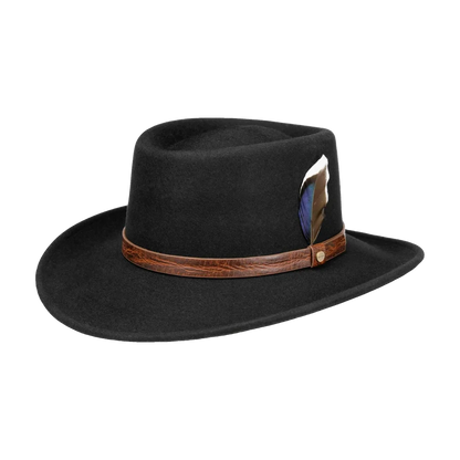Stetson Gambler Woolfelt Black Westernhatt