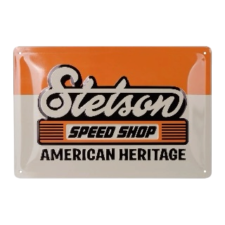 Speed Shop Retro Metallskylt Stetson
