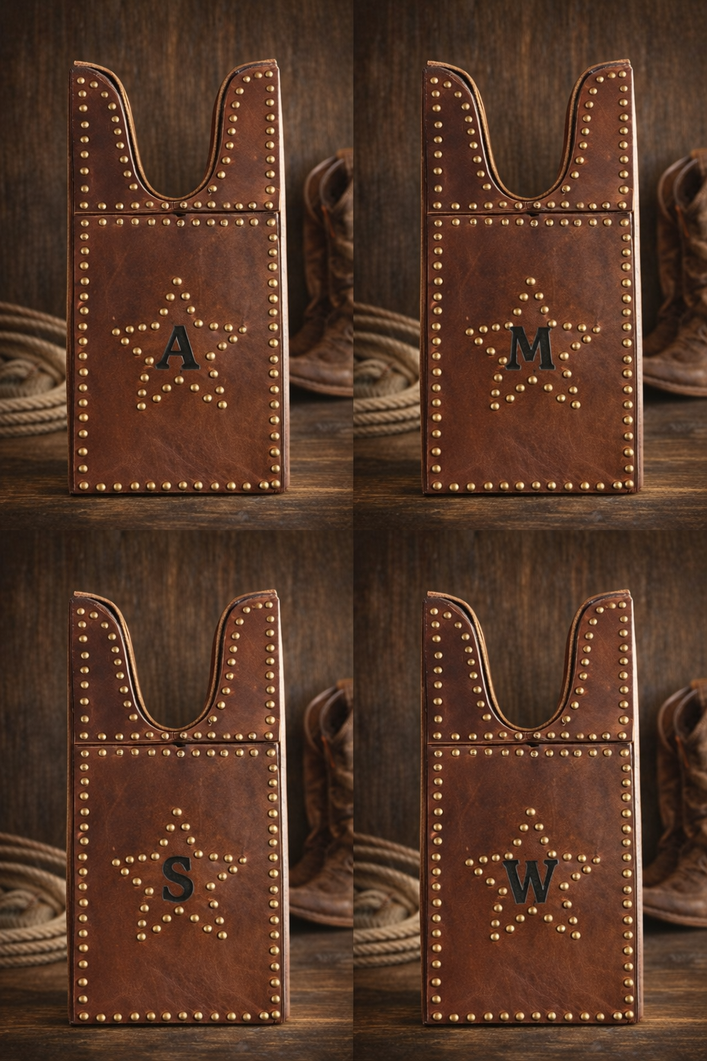 Svensktillverkad stövelknekt i läder - personlig bokstav