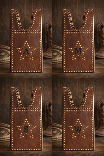 Svensktillverkad stövelknekt i läder - personlig bokstav