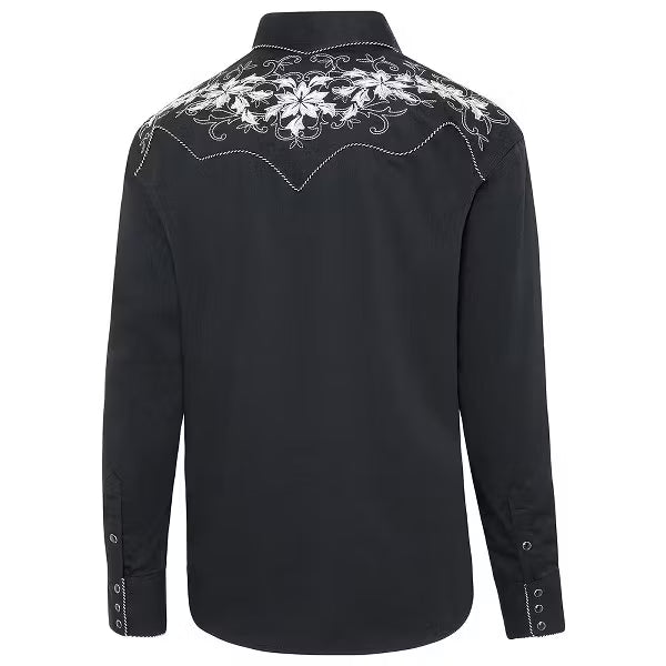 Garth Svart Western Skjorta