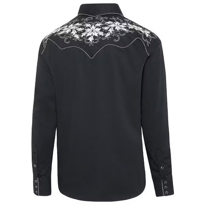 Garth Svart Western Skjorta