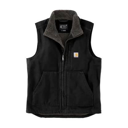 Washed Duck Lined Mock Neck Vest Men Herrväst