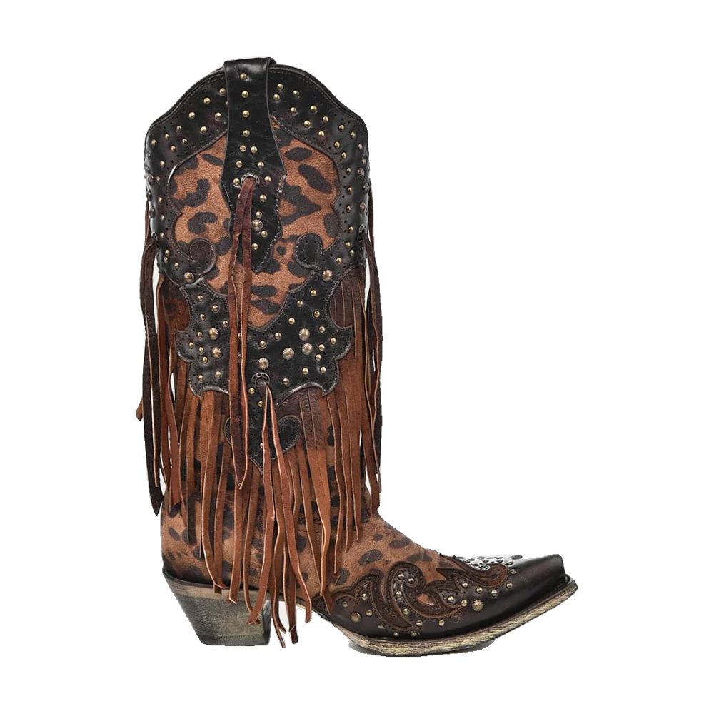 Honey Goat Fringes Western Corral Boots