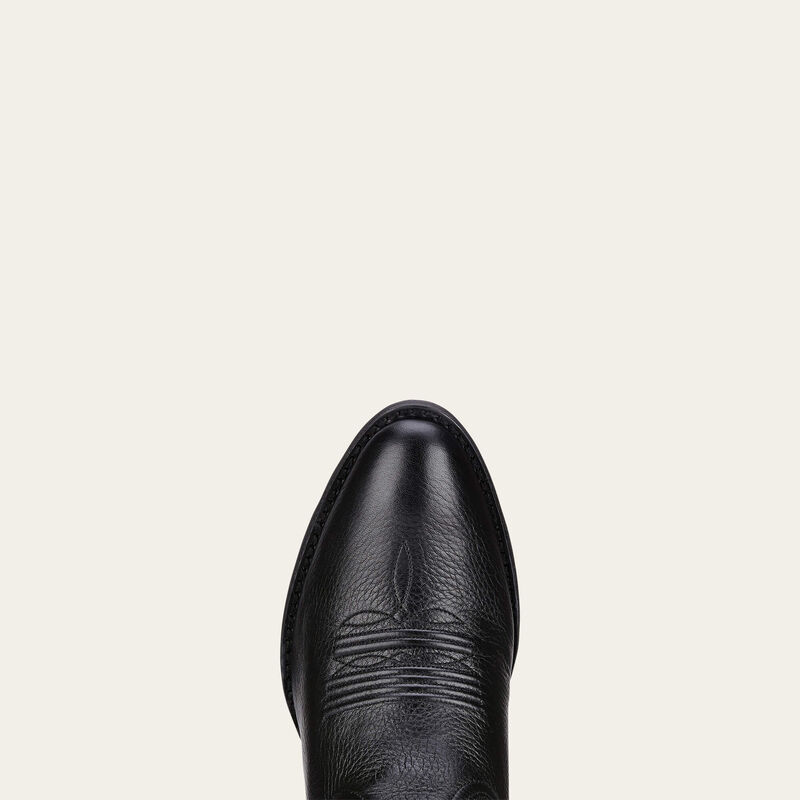 Heritage Western R Toe Black Deertan