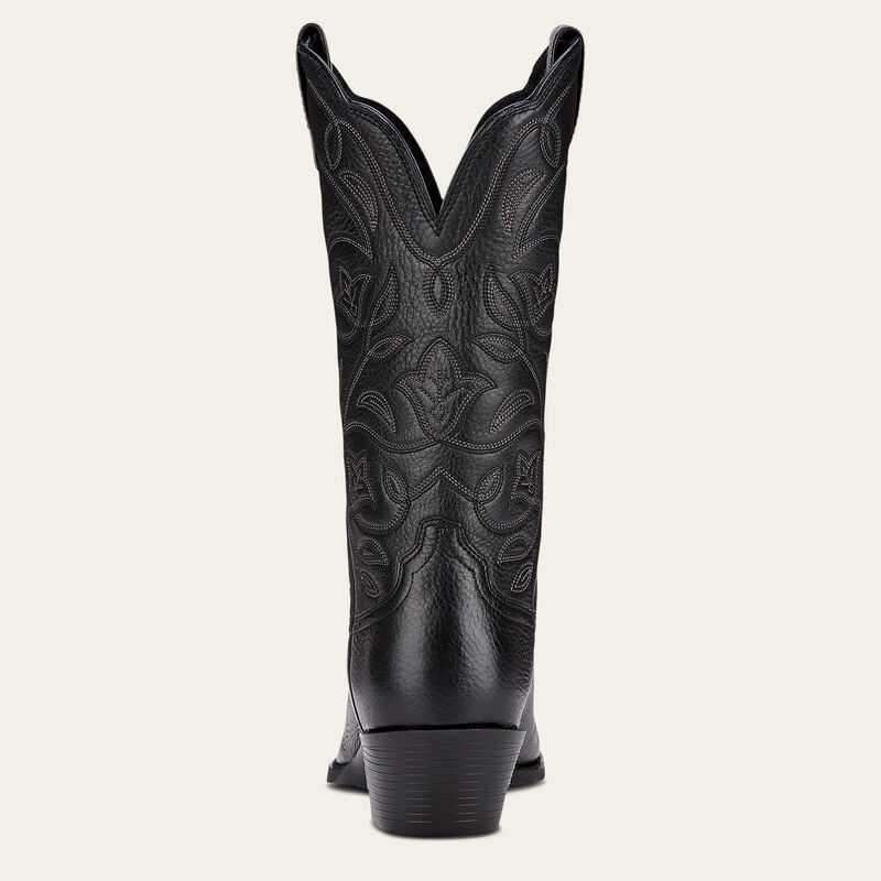 Heritage Western R Toe Black Deertan