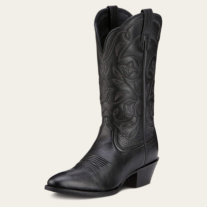 Heritage Western R Toe Black Deertan