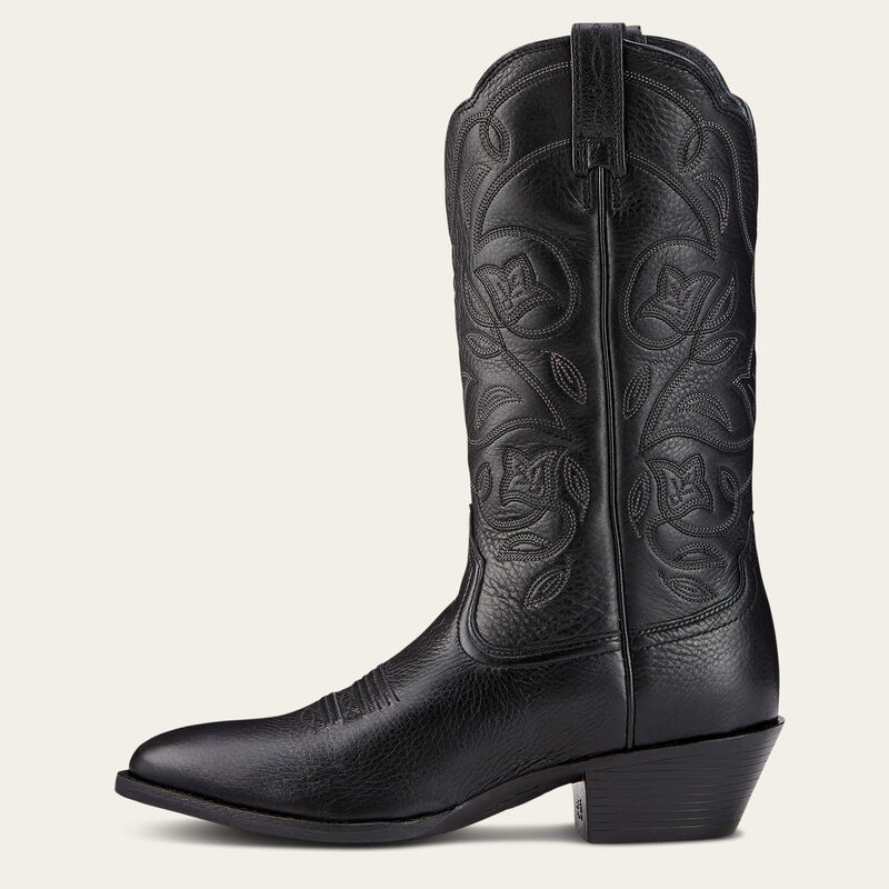 Heritage Western R Toe Black Deertan