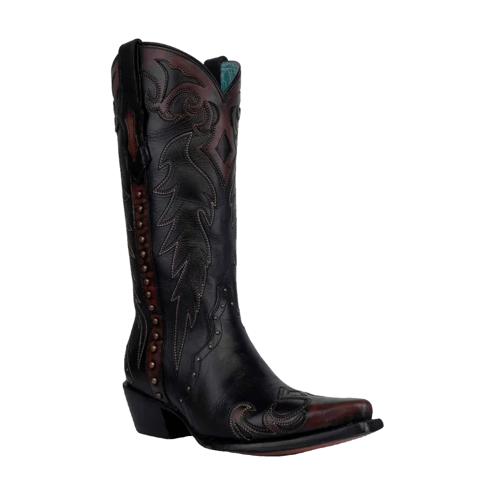 Corral Triad Studded - Damboots i Black Cognac