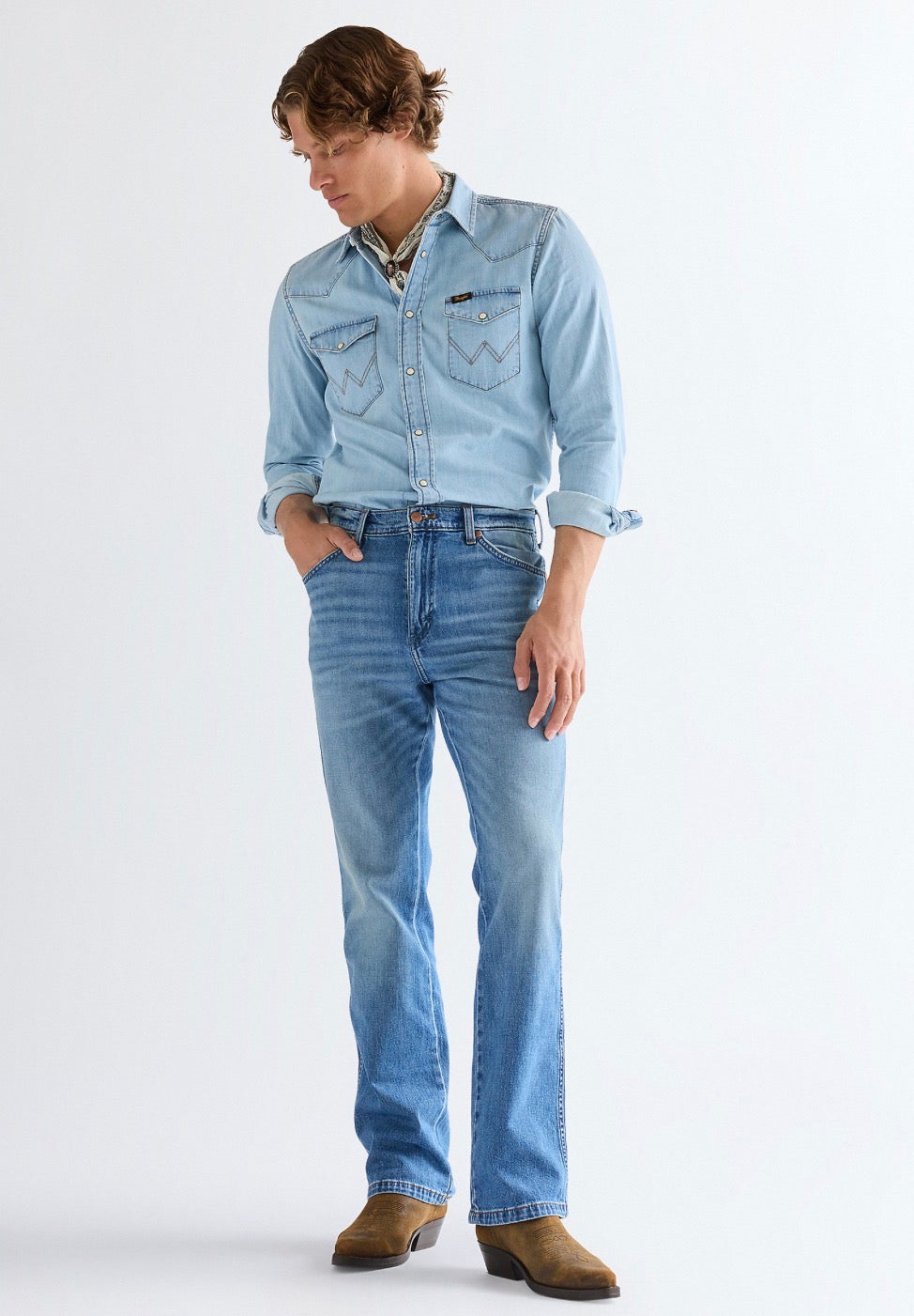 Wrancher Bootcut Jeans Harbour Blue