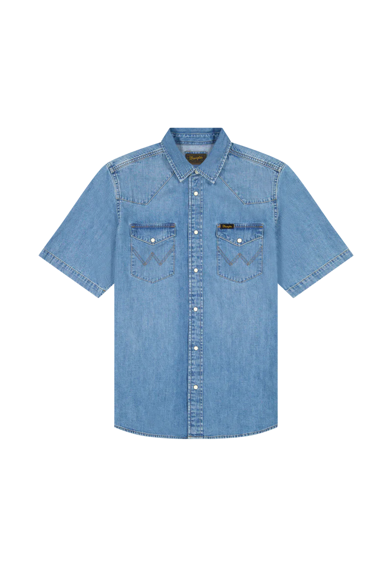 Wrangler Jeans Skjorta Korta Ärmar