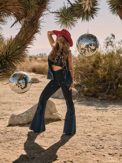 Lainey Wilson x Wrangler Flame Pull On Flare Jean