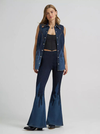 Lainey Wilson x Wrangler Flame Pull On Flare Jean