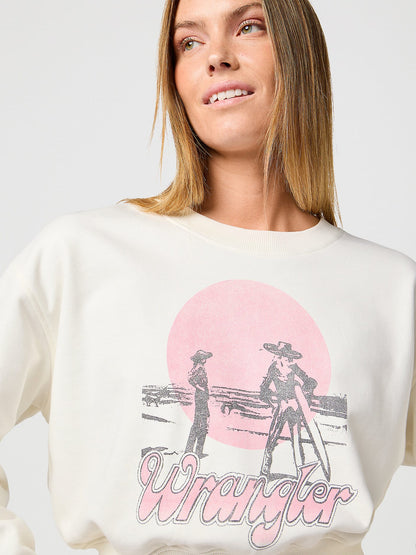 Relaxed Cropped Sweatshirt Wrangler