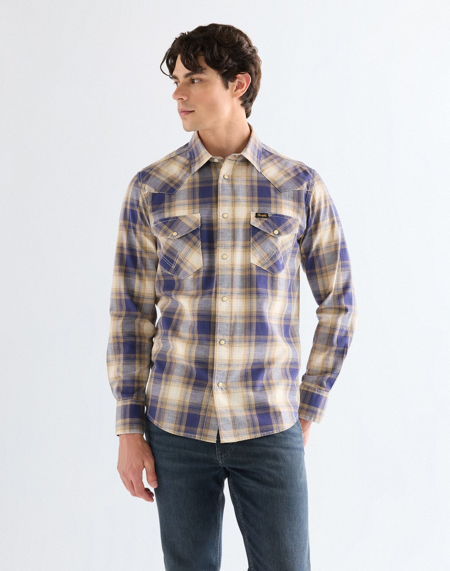 Wrangler Western Shirt Indigo Mood