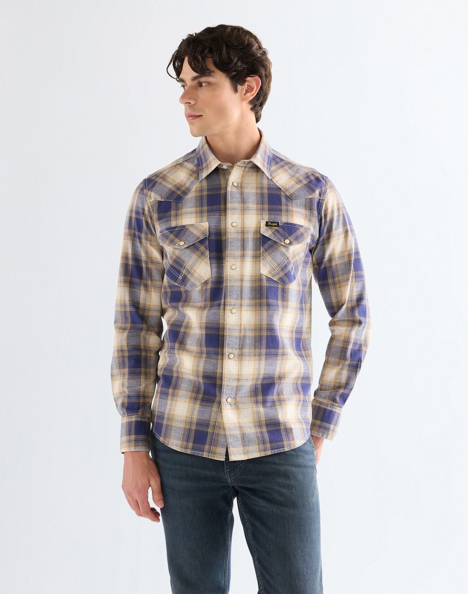 Wrangler Western Shirt Indigo Mood