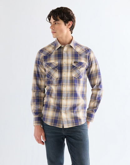 Wrangler Western Shirt Indigo Mood