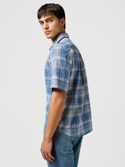 Wrangler Short Sleeve Shirt In Blue
