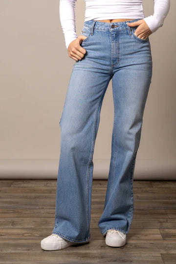 Kimes Ranch Zoey jeans ljus tvätt high rise wide leg