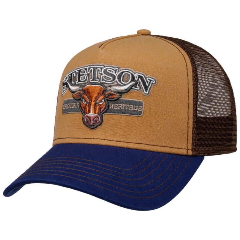 Stetson Trucker Keps Pure Life Bull